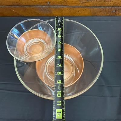 Collection of Copper Toned Bowls & Teapot