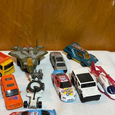 Toy cars and planes