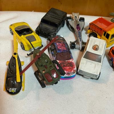 Toy cars and planes