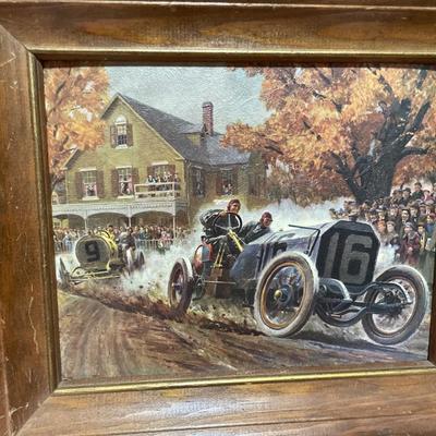 The Detectives comic book and vintage Raymond Holland framed decor