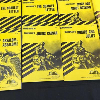 Collection of Books and Cliffs Notes covering Classics by Shakespeare, Faulkner & Dickens