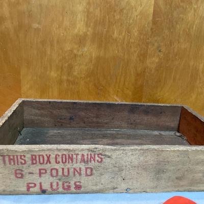 Vintage Days Work box with local hankies and sticker