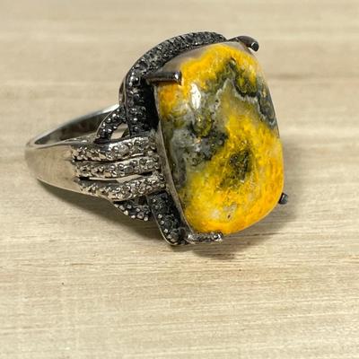 Bumblebee Jasper Sterling Ring7