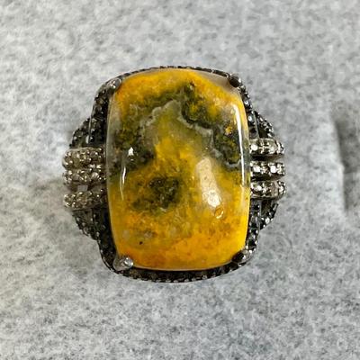 Bumblebee Jasper Sterling Ring7