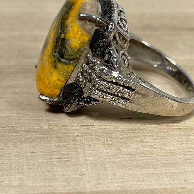 Bumblebee Jasper Sterling Ring7