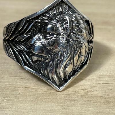 Lion Sterling Ring size 11