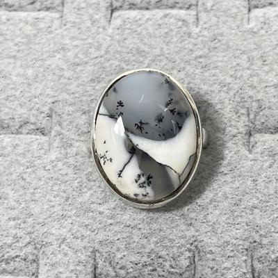 Dendritic Opal Sterling ring 9