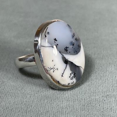 Dendritic Opal Sterling ring 9