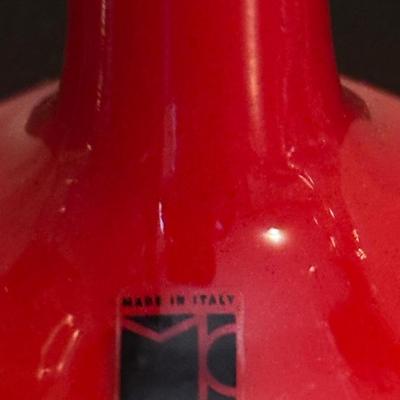 Vintage Carlo Moretti Red Orange Vase