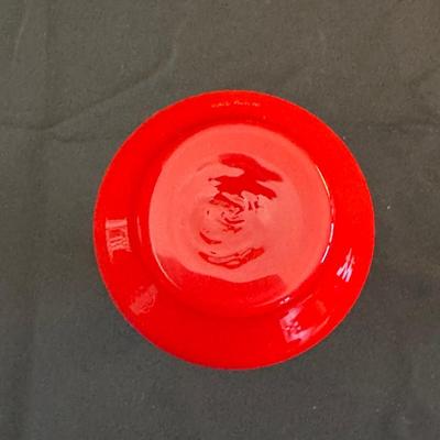 Vintage Carlo Moretti Red Orange Vase