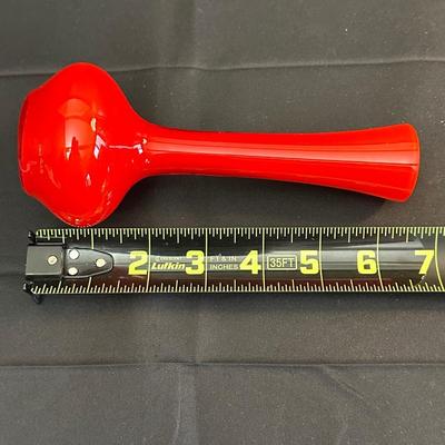 Vintage Carlo Moretti Red Orange Vase