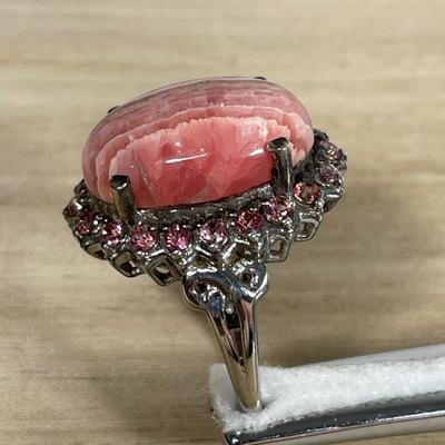 Rhodocrosite Sterling Ring 7