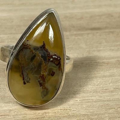 Montana Agate Sterling Ring 7