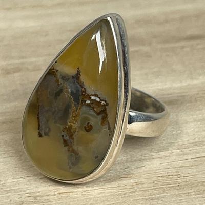 Montana Agate Sterling Ring 7