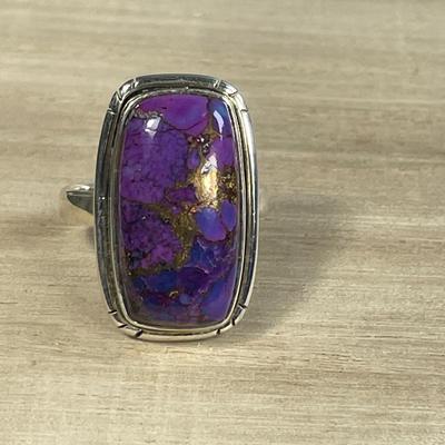 Purple copper Turquoise Ring 9