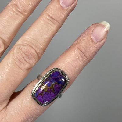 Purple copper Turquoise Ring 9