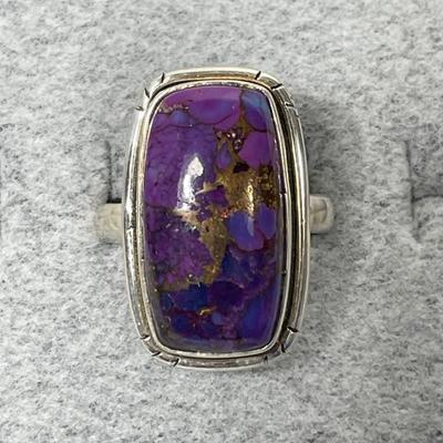 Purple copper Turquoise Ring 9