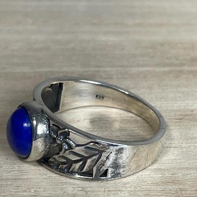 Lapis Sterling Silver Ring 9