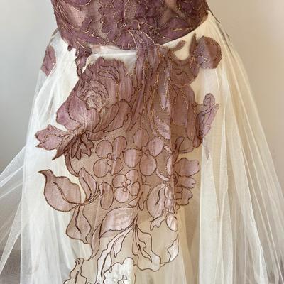 Vintage 1950's Strapless Gown Dress Eveningwear