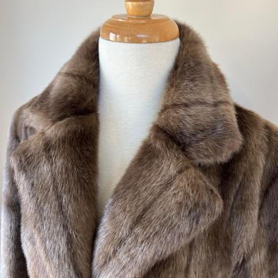 MODA International Fuax Fur Full Length Coat Sz. M