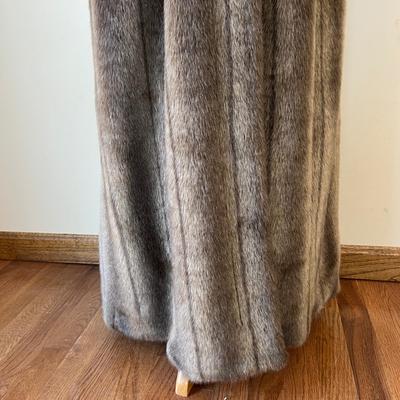 MODA International Fuax Fur Full Length Coat Sz. M