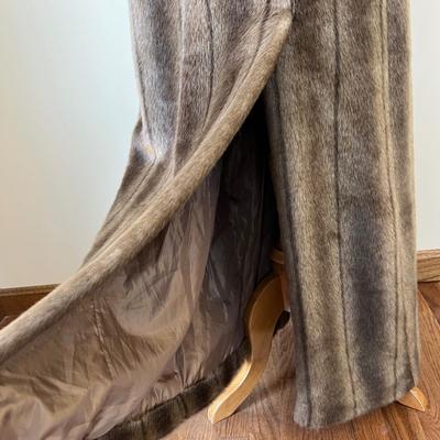 MODA International Fuax Fur Full Length Coat Sz. M