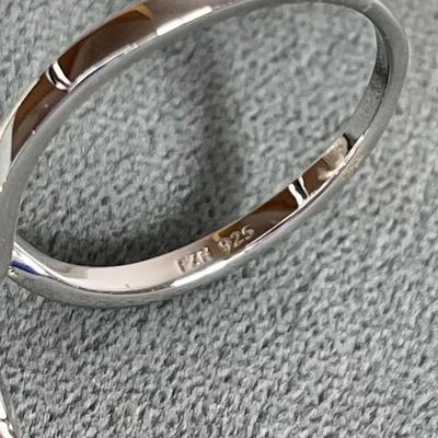 Sterling Silver and CZ Butterflies Ring 9