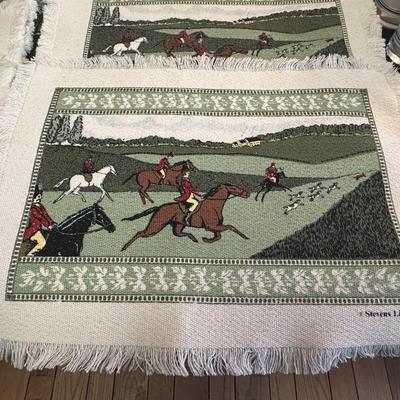 Collectors Glasses from The Kentucky Derby, Linen Placemats & Napkins