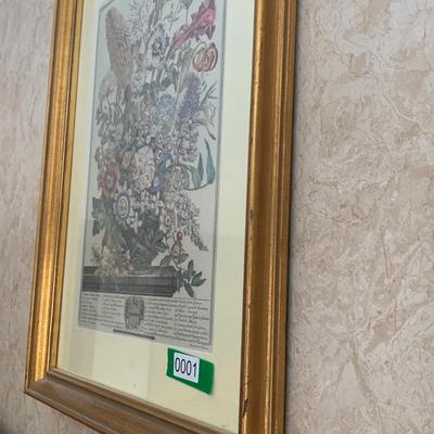 Framed Williamsburg August Floral Print