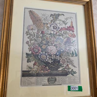 Framed Williamsburg August Floral Print