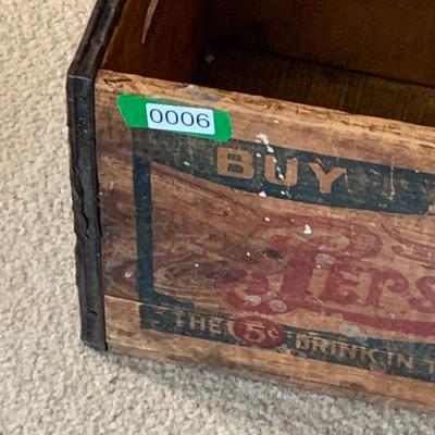 Antique Wood Pepsi Soda Crate