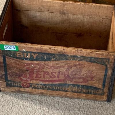 Antique Wood Pepsi Soda Crate