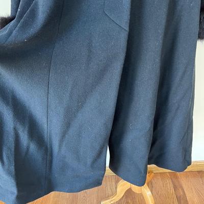 Designer Steve by Searle Cashmere Blend Fox Fur Trim Coat