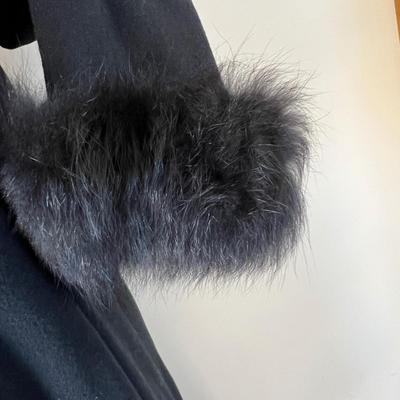 Designer Steve by Searle Cashmere Blend Fox Fur Trim Coat
