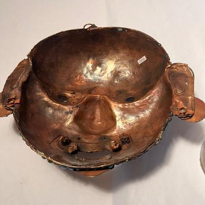 Mahakalah Nepalese Turquoise/Coral Stone Spiritual Mask (LR-RG)