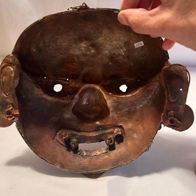 Mahakalah Nepalese Turquoise/Coral Stone Spiritual Mask (LR-RG)