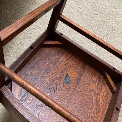 Antique Oak Braceback Chair