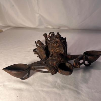 Cast Bronze Hanging Mythical Garuda Oil Lamp (LR-RG)