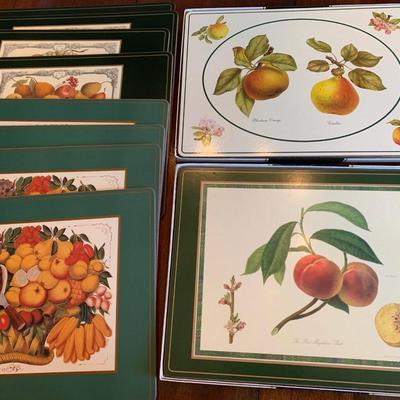 FOU SETS Clean Pimpernel Hard Cardboad Backed Place Mats + Coasters