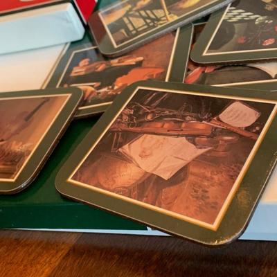 Hard Cork Backed Placemat / Coasters Lot