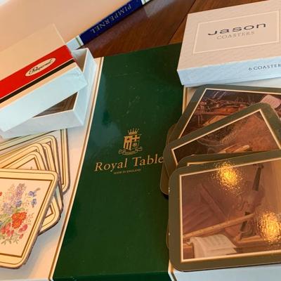 Hard Cork Backed Placemat / Coasters Lot