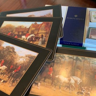 Hard Cork Backed Placemat / Coasters Lot