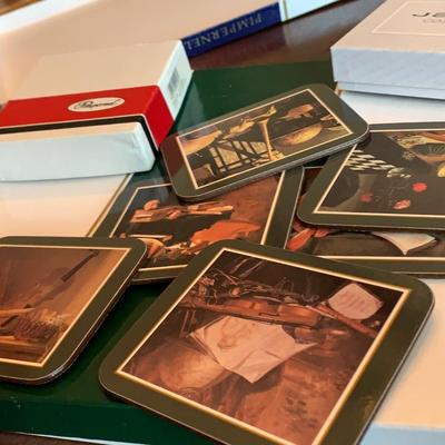 Hard Cork Backed Placemat / Coasters Lot