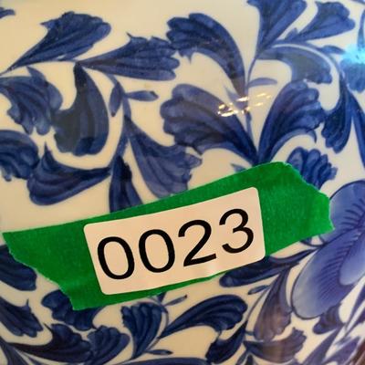 Asian Style Vase w/ Dried Flowers