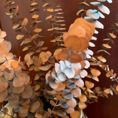 Asian Style Vase w/ Dried Flowers