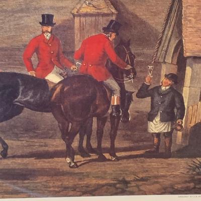 C.R. Stock Engraving Returning From The Hunt by W. Shaker Framed