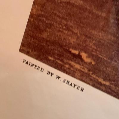 C.R. Stock Engraving Returning From The Hunt by W. Shaker Framed