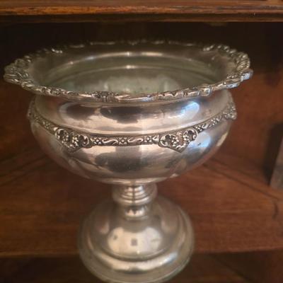 Silver toned planter
