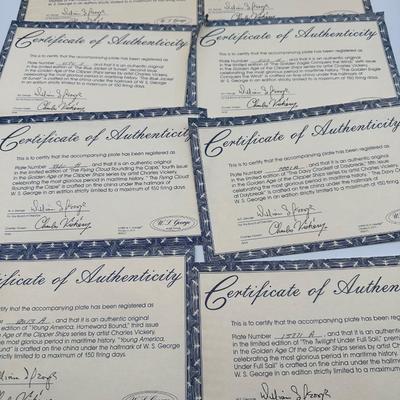 “The Golden Age of the Clipper Ships” with Certificate of Authenticity and Box
