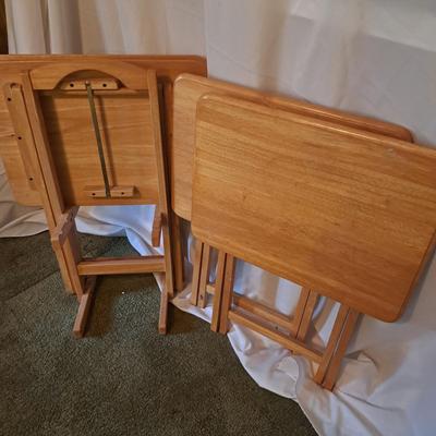 Blonde TV Tray Caddy Set (BD-SD)